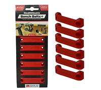 StealthMounts Red Bench Belt Plus - Universal Tool Holder | Bench Belt + Set | Perfect Tool Hanger for Power Tools, Tape Measures and Belt Clips (6 Pack)