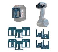 StealthMounts Storage Bundle Compatible with Makita 18v LXT | incl. 6x Blue Battery Mounts + 4x Tool Holders | Wall & Bench Storage for Workshop, Garage, or Van | Heavy-Duty ABS | Made in the UK