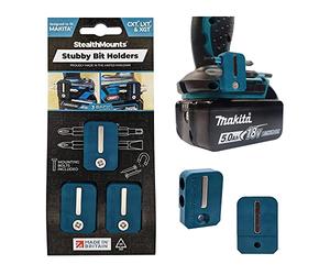 StealthMounts Stubby Makita Magnetic Bit Holder - 3 Pack | Drill Bit Organizer | Compact Makita Bit Holder for Drill | Makita Impact Driver Bit Holder | Makita Bit Holder for Impact Driver