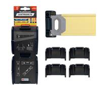 StealthMounts Universal Level Holder XL - 2 Pack Black Wall Mounts for Spirit Levels | Locking Level Brackets for Workshop, Garage & Van Storage | Heavy Duty ABS | Made in the UK