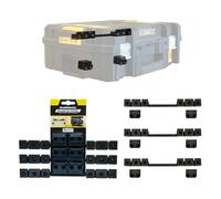 StealthMounts Wall Mounts Compatible with DeWalt TSTAK - 3 Pack Mounting Brackets for Tool Box Storage, Garage & Workshop Organisation (Black