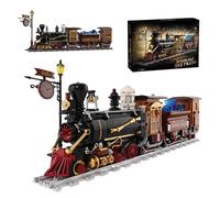 Steam Age Ore Train Building Set, 1402PCS Vintage Steampunk Locomotive Model Toys, Collectible Train Vehicles Building Kit, Adults Technick Bricks with Tracks, Ideas Gift for Car Locomotive Enthusiast