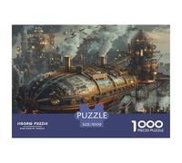 Steam Airship Jigsaw Puzzles 1000 Pieces Puzzle: Fun Challenge for Adults, Educational Game & Gift, 70x50cm/1000pcs