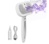 Steam Brush for Cats | Detangling Brush for Dogs - Multi-function Self-Cleaning Lint Free Grooming Tool with Massage Ideal Cats and Dogs