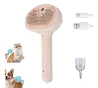 Steam Brush for Dogs,Pet Brush with Steam Pet Hair Removal Comb Cat Brushes for Indoor Cats Massage Brush Water Slicker Grooming Tool with One-Click Release Button Reduce Shedding Flying Fur(Pink(1pc)