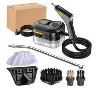 Steam Cleaner, 1500W Handheld High-Temperature Pressurized Steam Cleaner, Multi-purpose Washer for Kitchen Range Hoods, Air Conditioners & Upholstery(Black)