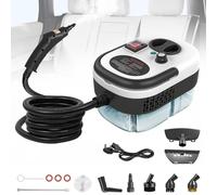 Steam Cleaner 2500W, 3 Bar Steam Cleaner Handheld with 6 Speeds High-Pressure, Steamer Cleaning Machine with 3 Brush Heads&13 pcs Accessories for Cleaning Tile/Car/Kitchen/Bathroom, 10-15s Heat Up