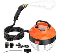 Steam Cleaner, 3800W Steam Cleaner Handheld with 6 Speeds Adjustable, 10s Heat Up, 1L Multi High Pressure Portable Steam Cleaning with 3 Brush Heads for Floors, Bathroom, Kitchen, Car