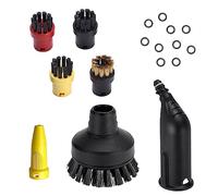 Steam Cleaner Accessories, Replacement Parts for Includes 4 Round Brushes, 2 Large Round Brushes and 1 Point Jet Nozzle, Compatible SC1 SC2 SC3 SC4 SC5 SC7 CTK10
