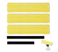 Steam Cleaner Accessories Set for Karcher,3 Vacuum Cleaner Spare Parts 2 Rubber Lip AccessoriesReplacement Microfibre Cleaning Cloths & Mop Pads Microfibre Pads Compatible with Karcher WV2 WV5