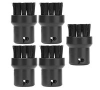 Steam Cleaner Brush Heads, Steam Mop Steam Engine Brush, Steam Engine Brush Set, 5PCS Steam Engine Brush Black Steamer Cleaning Brush Replacement Brush for SC1 SC2 SC3 SC4 SC5