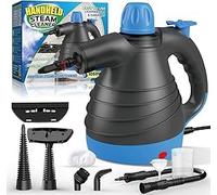 Steam Cleaner, Hand Held Steamer for Home Car, 9 Accessories Carpet Furniture Cleaner Machine, Portable Steaming Cleaner for Couch Grout Upholstery Floor Window Glass Bathroom Toilet Shower Kitchen