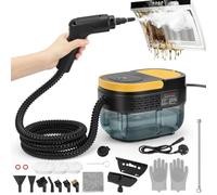 Steam Cleaner Handheld, 15s Fast Heating, 3-Gear Steam Control, 1.6L Water Tank, Portable Multi-Purpose 2500W High Pressure Steamer for Cleaning Home Kitchen Bathroom Carpet Sofa Couch Curtains Window