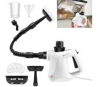 Steam Cleaner Handheld, Portable Steam Cleaners, Pressurized with 9 pcs Accessories and Safety Lock, 400ML Multifunctional Hand Held Steam Cleaner for Cleaning Kitchen Bathroom Grout Windows Grease