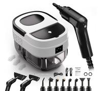 Steam Cleaner, Handheld Steamer for Cleaning, Handheld Steam Cleaner for Home, 3-Garde Adjustable Handle, Car Detailing Steamer, Portable Steam Cleaning Machine for Window, Kitchen, Tile, Floor-White