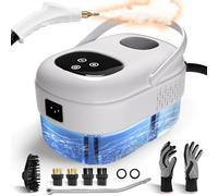 Steam Cleaner, Handheld Steamer for Cleaning, High Pressure Handheld Steamer, 1.1L Water Tank, Handheld Steam Cleaner, Fast Heat Car Steamer, Portable Steam Cleaner for Kitchen, Bathroom, Tile-White