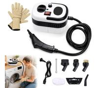 Steam Cleaner Handheld with 6 Speeds High-Pressure, 1.2L Water Tank, White | Steam Cleaners for the Home Multi-Purpose with 3 Brush Heads, for Kitchen Grease, Floor, Bathroom, Car, Windows & Curtains