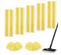 Steam Cleaner Pads Compatible with Karcher EasyFix SC3, SC4, SC5 Steam Cleaner, 7Pcs Kit with 5 Floor Cloths + 2 Handheld Pads, Washable Microfiber Cloths for Karcher Steamer Accessories