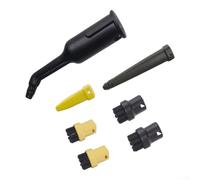 Steam Cleaner Parts Kit Long Reach Crevice Round Brush(Set 1) | Robust construction, heat resistant, fits standard machines, home car use, easy attach