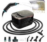 Steam Cleaner, Portable Steam Cleaner Handheld with 10 pcs Accessories, Multipurpose Steamer 3-Level Adjustable Handle, 15s Heat-Up,1.25L Tank, Steamer Cleaning for Floor, Bathroom, Kitchen,Car