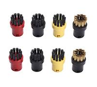 Steam Cleaner Round Brush Set 8 Pcs Steam Cleaners Cleaning Nozzles Attachments Accessories Kit Replacement for Karcher SC1 SC2 SC3 SC4 SC5 SC7 CTK10