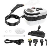 Steam Cleaner, Steamer for Cleaning, 2500W Pressurized Steam Cleaner with 11 Attachments, Portable Steamer Cleaner for Home Car Kitchen Bathroom Furniture Tile Grout (Black)