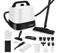 Steam Cleaner with 24-Piece Attachments, Multipurpose Steamer Mop for Home, Floor, Car, Grout, Tile, Furniture, Carpet, Couch, Window, Wall, Upholstery, Oven Grease, Canister, 1.5L Tank