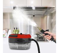 Steam Cleaners, 2500W Steam Cleaner Handheld with 6 Speeds High-Pressure, 1000ml Water Tank, 3bar Steamer Cleaning Machine with 3 Brush Heads for Cleaning Tile Car Kitchen Bathroom Living Room（Red）