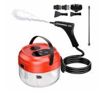 Steam Cleaning Machine with 1.5L Water Tank-1800W Powerful Motor, 6-speed Steam Volume, 105℃ Steam Comprehensive Cleaning, Anti-dry Burn Protection, Deep Cleaning of Home,Red