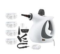 Steam Disinfection Cleaner-Handheld Multi-Purpose Steamer with 8 Accessories, Powerful 1500W Steam, Child Lock & Safety Cap for Home, Kitchen, Appliances（1 Set Steam Cleaner+4 Fiber Cloths）