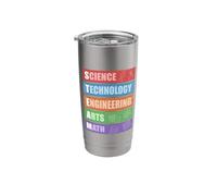 STEAM Education Science Technology Engineering Arts Math Stainless Steel Insulated Tumbler