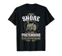 Steam Engine Idea For Men & I Don't Snore Traction Engine T-Shirt