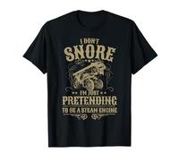 Steam Engine Idea For Men & I Don't Snore Traction Engine T-Shirt