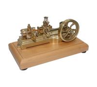 Steam Engine Model, 1.7CC Mini Vintage Horizontal Single-cylinder Reciprocating Double-acting Mill Steam Engine Model with Speed Reducer, Science STEM mechanics Working Kit for Adults