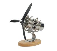 Steam Engine Model Building Kit, 16 Cylinder Swash Plate Butane Powered Stirling Engine with Industrial Art Design for Science Experiments Education and Display