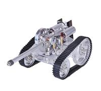 Steam Engine Model Building Kit, Tank-Shaped Stirling Engine with Moving Tracks, Science Experiment Kit for Physics Education and Display