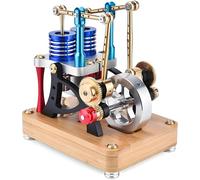 Steam Engine Model Building Kit with All-Copper Crankshaft, Vertical Cylinder Design, Large Heat Absorption Area, High-Efficiency Cooling for Science Projects