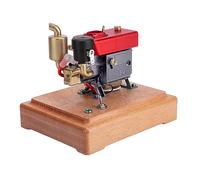 Steam Engine Model Building Kits, 2.6cc Single-Cylinder Four-Stroke Gasoline Engine with Evaporative Cooling for Science Experiments Education & Display - Aluminum Version