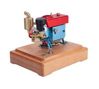 Steam Engine Model Building Kits, 2.6cc Single-Cylinder Four-Stroke Gasoline Engine with Evaporative Cooling for Science Experiments Education & Display - Aluminum Version