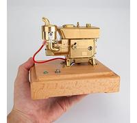 Steam Engine Model Building Kits, 2.6cc Single-Cylinder Four-Stroke Gasoline Engine with Evaporative Cooling for Science Experiments Education & Display - Brass Version