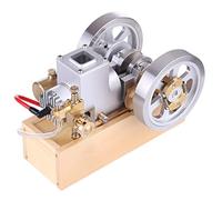 Steam Engine Model Building Kits, Upgraded Horizontal Hit & Miss Hand Start Water-Cooled Gasoline Engine with Flywheel Speed Governor & Side Valve for Science Experiment Display