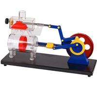 Steam Engine Model Dual-Propelled Steam Engine Physics Experimental Equipment Demonstration Model For Kids Adults Learning Toy,