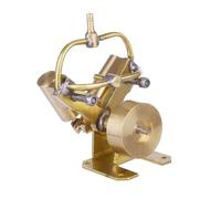 Steam Engine Model Kit, G-1B Mini Pure Copper Working Horizontal Steam Engine with with Solid Alcohol Burner for Physical Science Experiment Display & Desktop Decoration