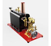 Steam Engine Model Kit, RW-BL1K Reversible Reciprocating Single-Cylinder Live Steam Engine and Boiler Kit, Scientific Experiment Education Model for Mechanical Industrial Enthusiasts Collectors
