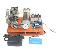 Steam Engine Model Kit That Works, 15-Level DIY Micro Methanol Engine Generator Kit for LED Lights & USB Charging, Science Experiment & Physics Educational Kit for Adults