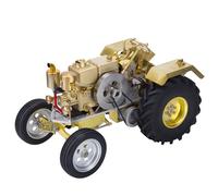Steam Engine Model Kit That Works, Retro Horizontal Water-cooled Single-cylinder Gasoline Engine Roller Tractor with 3-Speed Transmission, Science Experiment & Physics Educational Kit for Adults