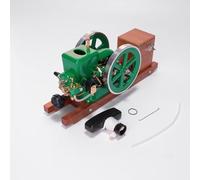 Steam Engine Model Kits That Works, Morse Style Throttling Governor Single-Cylinder 4-Stroke Gasoline Engine with Ignition System and Wooden Display Stand, Vintage Industrial Demonstrations & Decor