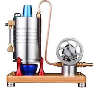 Steam Engine Model - Mini Vertical Steam Engine Made of Pure Copper - Educational Gift for Science Enthusiasts, Perfect for Christmas and Birthdays