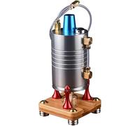 Steam Engine Model - Mini Vertical Steam Engine Made of Pure Copper - Educational Gift for Science Enthusiasts, Perfect for Christmas and Birthdays