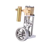 Steam Engine Model, V1313 Mini Vertical Single-Cylinder Functional Engine Model with Reversing Mechanism, Mechanical Experimental Working Kit for Adults (Finished Version)